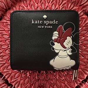 Kate Spade Black Wallet with Minnie Mouse Design NWT
